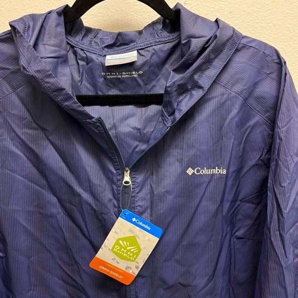 ❗️SOLD❗️Columbia Sportswear Women’s Omni-Shield Wind Breaker Deep Blue Size XL - Picture 1 of 8